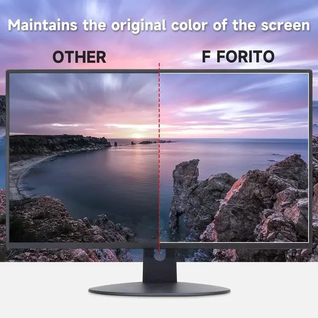 Alt view image 4 of 5 - F FORITO 2-Pack 23 inch Anti Glare Matte Computer Screen Protector for 16:9 Monitor, Computer Screen Cover Compatible with 23" Acer/ASUS/HP/Dell Desktop