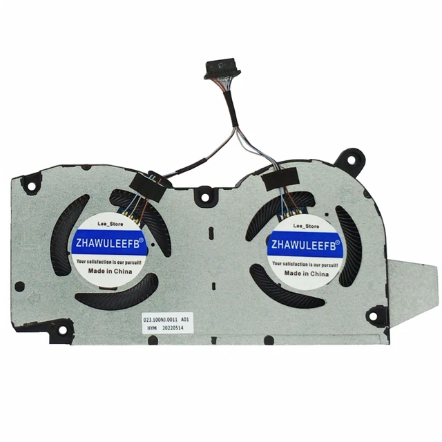 Alt view image 4 of 5 - ZHAWULEEFB Replacement New CPU+GPU Cooling Fan for DELL Inspiron 16Plus 16-7610 7610 Series 05CXK8 5CXK8 EG50060S1-C580-S9A DC5V 0.38A MIN 6.3CFM 0H1YC7 H1YC7 BNB506S5H-000P DC5V 0.39A MIN 9.8CFM F
