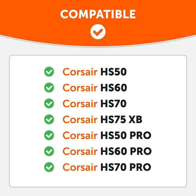 Alt view image 2 of 5 - WC Freeze HS60 - Cooling Gel Replacement Earpads for Corsair HS50, HS60, HS70 & More by Wicked Cushions - Boost Comfort, Durability, Thickness & Sound Isolation for Epic Gaming Sessions ^^ Black