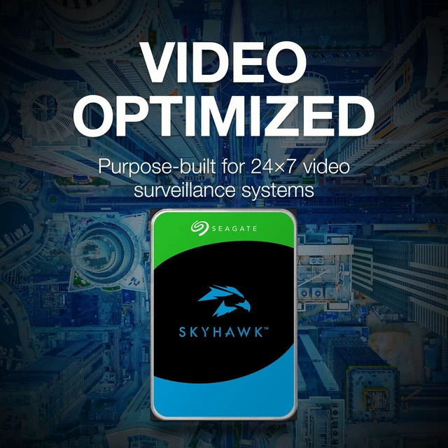 Alt view image 3 of 5 - Seagate Skyhawk 8TB Video Internal Hard Drive HDD 3.5 Inch SATA 6Gb/s 256MB Cache for DVR NVR Security Camera System with Data Rescue Services (ST8000VX010)