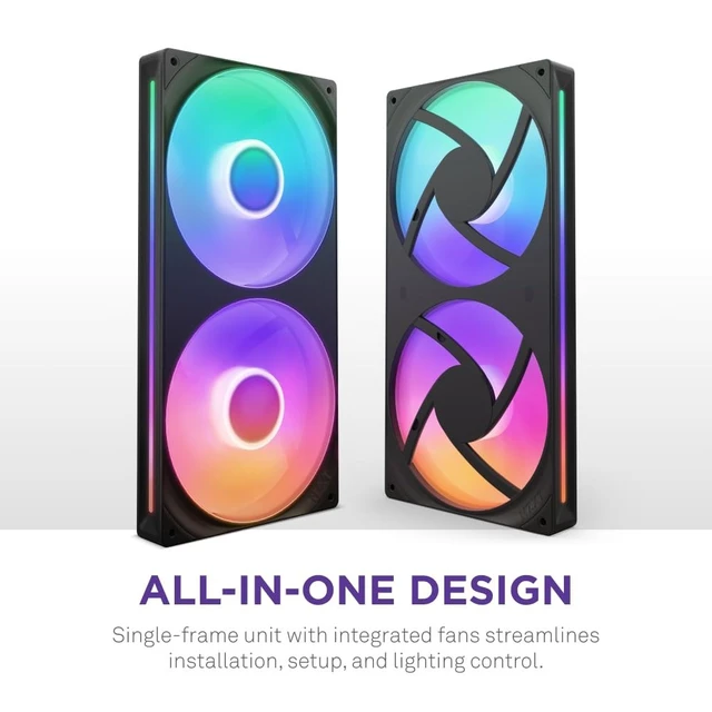 Alt view image 2 of 5 - NZXT F280 RGB Core - 280mm Single-Frame RGB Fan Unit - Black