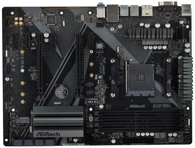Alt view image 2 of 5 - Asrock B450 PRO4 R2.0 AM4 AMD Promontory B450 SATA 6Gbps ATX AMD Motherboard