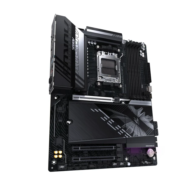 Alt view image 3 of 5 - Gigabyte B850 AORUS Elite WIFI7 Motherboard - AMD Ryzen 9000 Series CPUs, 14+2+2 Phases Digital VRM, up to 8200MHz DDR5 (OC), 1xPCIe 5.0 + 2xPCIe 4.0 M.2, 2.5 LAN, WiFi 7, USB 3.2 Gen 2x2