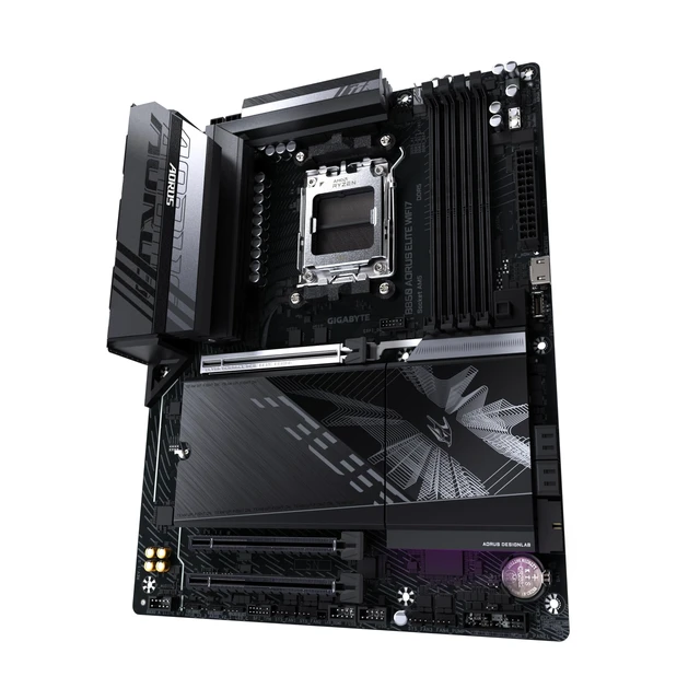 Alt view image 4 of 5 - Gigabyte B850 AORUS Elite WIFI7 Motherboard - AMD Ryzen 9000 Series CPUs, 14+2+2 Phases Digital VRM, up to 8200MHz DDR5 (OC), 1xPCIe 5.0 + 2xPCIe 4.0 M.2, 2.5 LAN, WiFi 7, USB 3.2 Gen 2x2