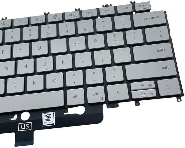 Alt view image 3 of 5 - New Keyboard for Dell XPS 13-9315 (Not for XPS 13-9315 2 in 1) Laptop 0PTT23 PK133Q73C00 DLM21K1 US Layout, Gray White, with Backlight and Screwdriver
