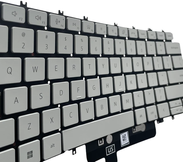 Alt view image 4 of 5 - New Keyboard for Dell XPS 13-9315 (Not for XPS 13-9315 2 in 1) Laptop 0PTT23 PK133Q73C00 DLM21K1 US Layout, Gray White, with Backlight and Screwdriver