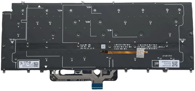 Alt view image 5 of 5 - New Keyboard for Dell XPS 13-9315 (Not for XPS 13-9315 2 in 1) Laptop 0PTT23 PK133Q73C00 DLM21K1 US Layout, Gray White, with Backlight and Screwdriver