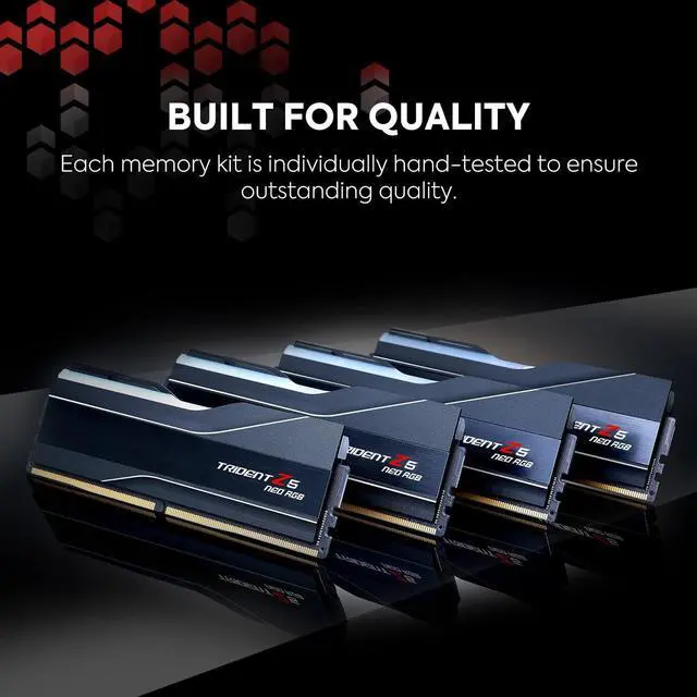 Alt view image 5 of 5 - G.SKILL Trident Z5 Neo RGB Series DDR5 RAM (AMD EXPO) 32GB (2x16GB) 6000MT/s CL28-36-36-96 1.40V Desktop Computer Memory U-DIMM - Matte Black (F5-6000J2836G16GX2-TZ5NR)