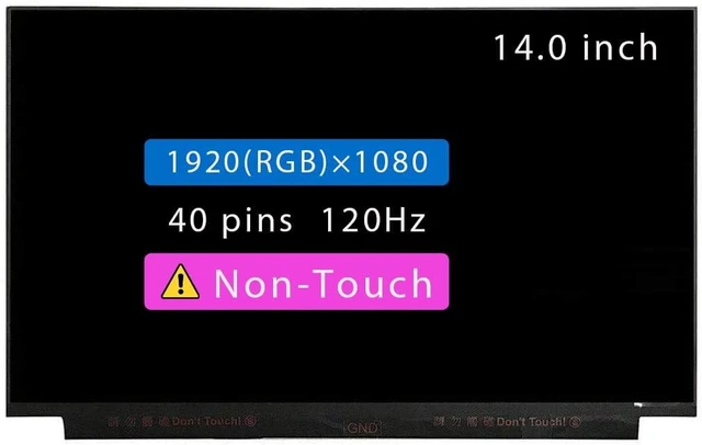 Main image of 14.0" Screen Replacement LQ140M1JW49 LM140LF1F-01 LM140LF1F01 for ASUS ROG GA401 GA401l GA401Q LCD Display Panel 40 pin 120Hz Compatible with 144Hz (FHD 1920 * 1080 Non-Touch)