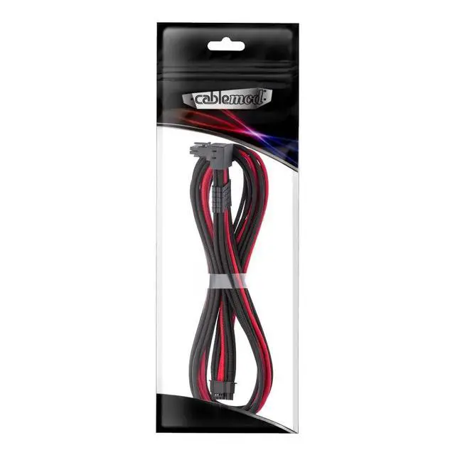 Alt view image 5 of 5 - CableMod C-Series Pro ModFlex Sleeved 12V-2x6 12VHPWR StealthSense PCIe Cable for Corsair Type 5 RMX Shift (16 to 90 16-pin, Black + Red)