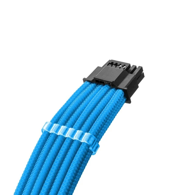Alt view image 2 of 5 - CableMod Pro ModMesh 12V-2x6 PCIe Cable for Corsair Type 5 (Lt Blue, 4x8p)