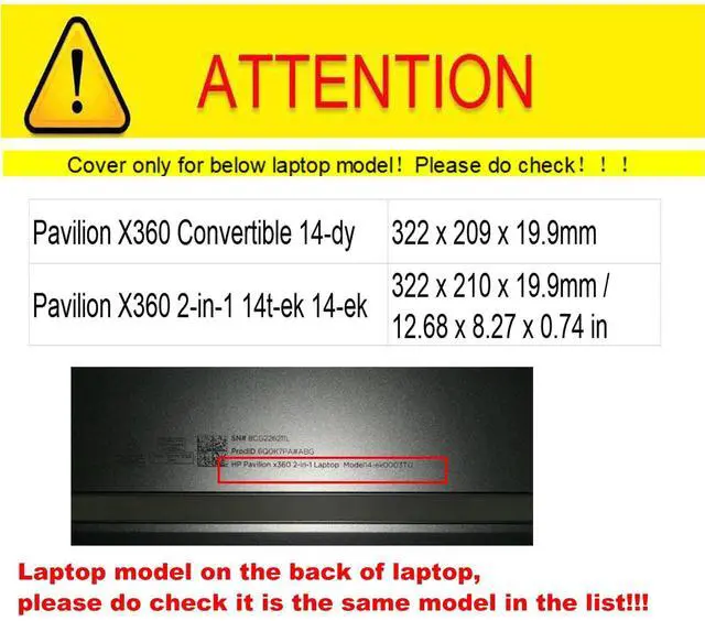 Protective Case Cover for Hp Pavilion X360 Convertible 14-dy Laptop 14t ...