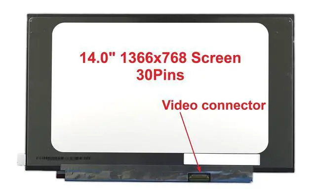 Alt view image 3 of 5 - Fullcom New Replacement Screen (Non Touch) 14.0 Inch (No Brackets) B140XTN07.7 HD 1366x768 30 Pin Matte for Lenovo PN SD10Z26829 FRU 5D10Z26830 for Laptop/Display/Screen/LCD Application