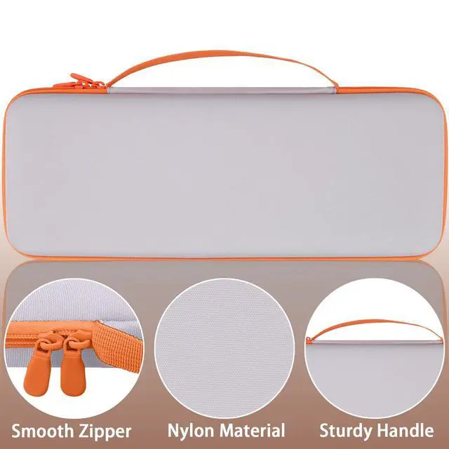 Alt view image 5 of 5 - co2CREA Hard Case Compatible with Logitech POP ICON Combo, Bluetooth Keyboard and Mouse Combo (White Orange Case)