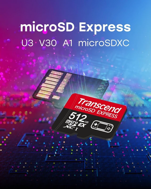 Alt view image 2 of 5 - Transcend 512GB USD710S microSD Express Card, 900MB/s for Nintendo-Switch 2