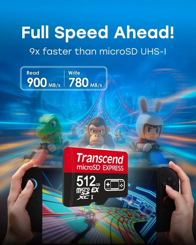 Alt view image 3 of 5 - Transcend 512GB USD710S microSD Express Card, 900MB/s for Nintendo-Switch 2
