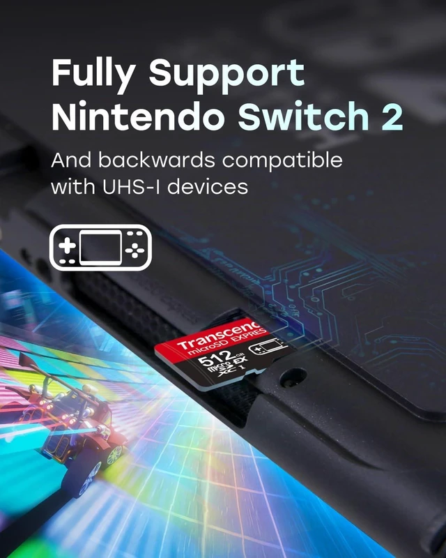 Alt view image 4 of 5 - Transcend 512GB USD710S microSD Express Card, 900MB/s for Nintendo-Switch 2