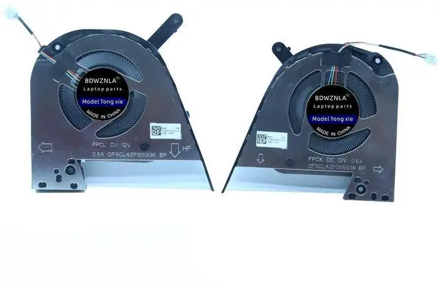 Alt view image 2 of 5 - BDWZNLA New CPU+GPU Cooling Fan for ASUS Pro15 2022DFS0L42P16593K DFSCL42P06593K FPCL FPCK 13NB0YD0T02011 0A228F-C0ED 13NB0YD0T03011 0A22A9-C0C2 Fan DC12V 0.6A