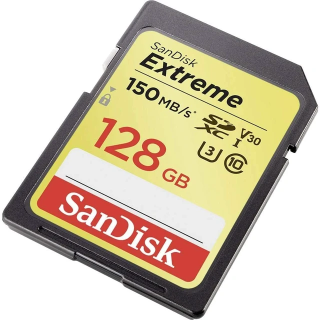 Alt view image 2 of 5 - SANDISK 128GB Extreme SDXC UHS-I Memory Card - 150MB/s, C10, U3, V30, 4K UHD, SD Card - SDSDXV5-128G-GNCIN