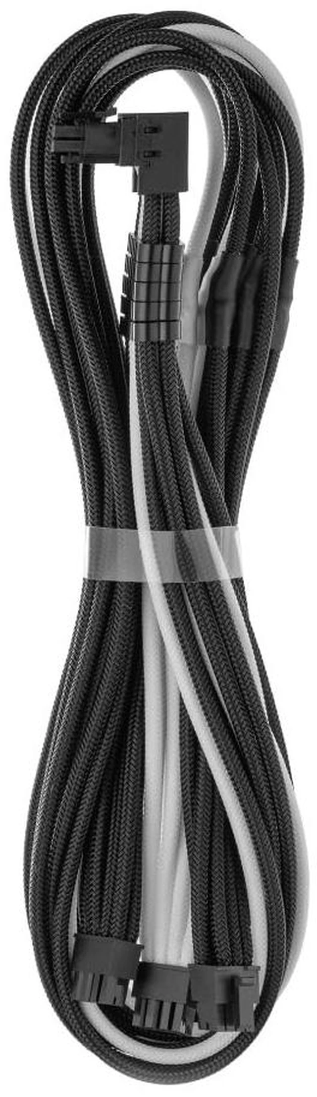 Main image of CableMod Pro ModMesh 12V-2x6 PCIe Cable for Corsair T5 (Blk+Wht, 3x8p,90A)