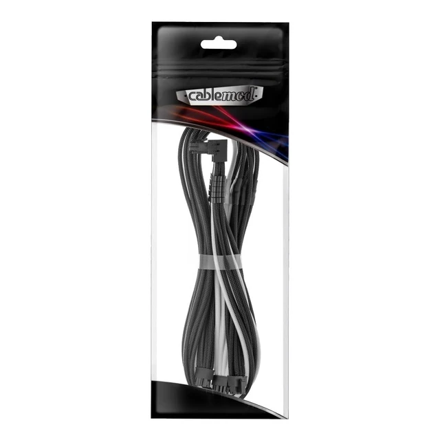Alt view image 4 of 4 - CableMod Pro ModMesh 12V-2x6 PCIe Cable for Corsair T5 (Blk+Wht, 3x8p,90A)