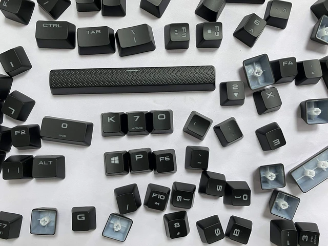 Alt view image 2 of 5 - Suitable for Corsair keycap K70 K65 Keyboard keycap, 104 Keys. Spare keycaps Mechanical Gaming Keyboard