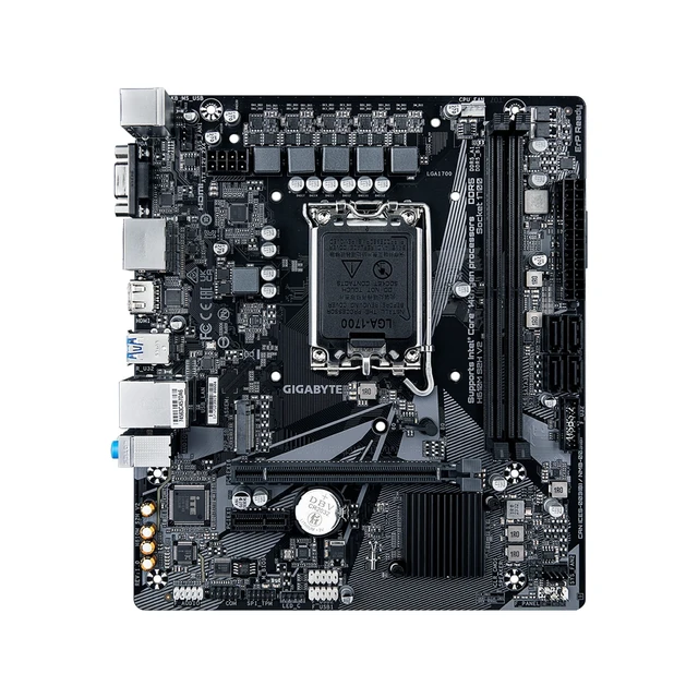 Alt view image 2 of 5 - GIGABYTE H610M S2H V2 Motherboard, Supports 14th/13th/12th Gen Intel Core Processors (LGA 1700), mATX, DDR5, 1x M.2, PCIe 4.0, USB-C, HDMI, 2X DisplayPort, D-Sub, 1GbE LAN