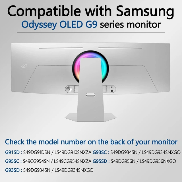 Alt view image 2 of 5 - Odyssey OLED G9 VESA Adapter Compatible with Samsung OLED G9 49" Monitor