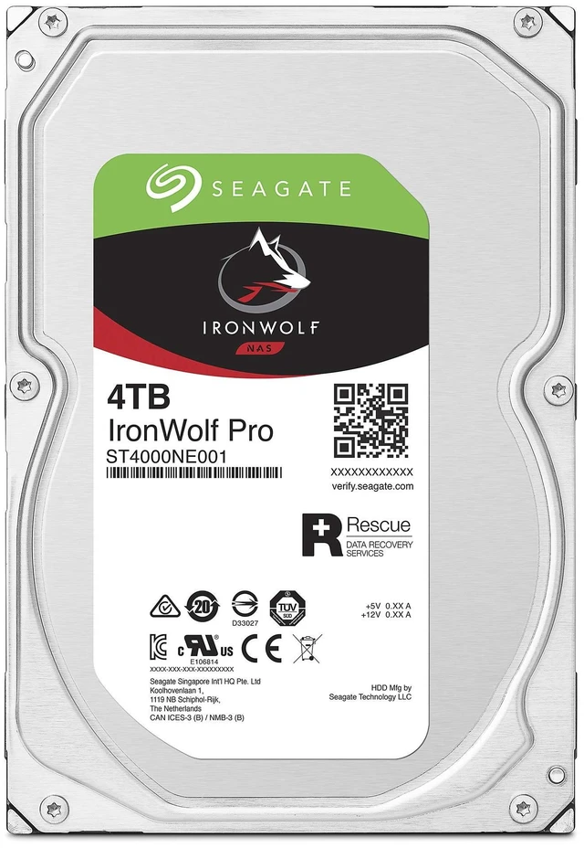 Alt view image 2 of 5 - Seagate IronWolf Pro 4TB NAS Internal Hard Drive HDD 3.5 Inch SATA 6Gb/s 7200 RPM 128MB Cache for RAID Network Attached Storage, Data Recovery Service Frustration Free Packaging (ST4000NEZ01)