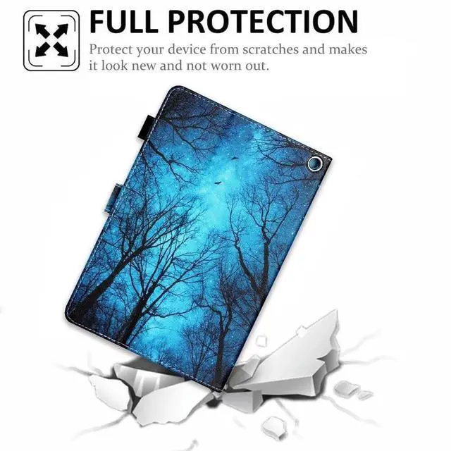 Alt view image 5 of 5 - MonsDirect Case for Fire HD 10 Tablet (2021 Release 11th Generation) & Fire HD 10 Plus Tablet, Smart Auto Wake Sleep Flip Case Stand Protective Cover with Card Slot, Forest