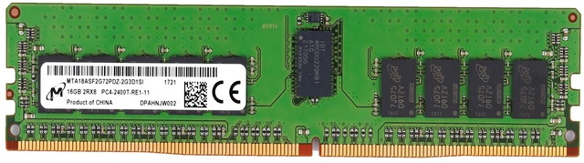 Main image of MICRON 16GB PC4-2400T-R DDR4 Registered ECC 2RX8 Memory MTA18ASF2G72PDZ-2G3D1SI