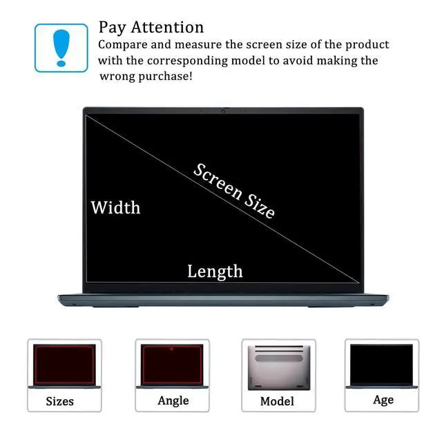 Alt view image 2 of 5 - i-Tensodo 2 Pack Tempered Glass Screen Protector for Dell 16"