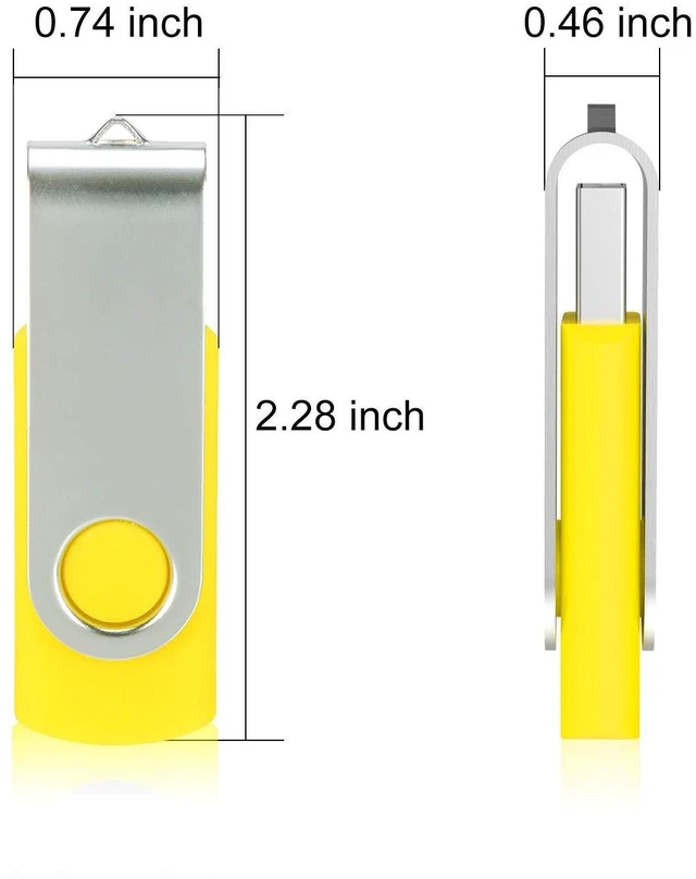 Alt view image 2 of 5 - 32GB Flash Drives 5 Pack, Alihelan USB Flash Drive USB 2.0 Thumb Drive Swivel Memory Stick U Disk Jump Drive Zip Drive with Led Indicator (5 Mixed Colors: Black Red Purple Yellow White, 32G)