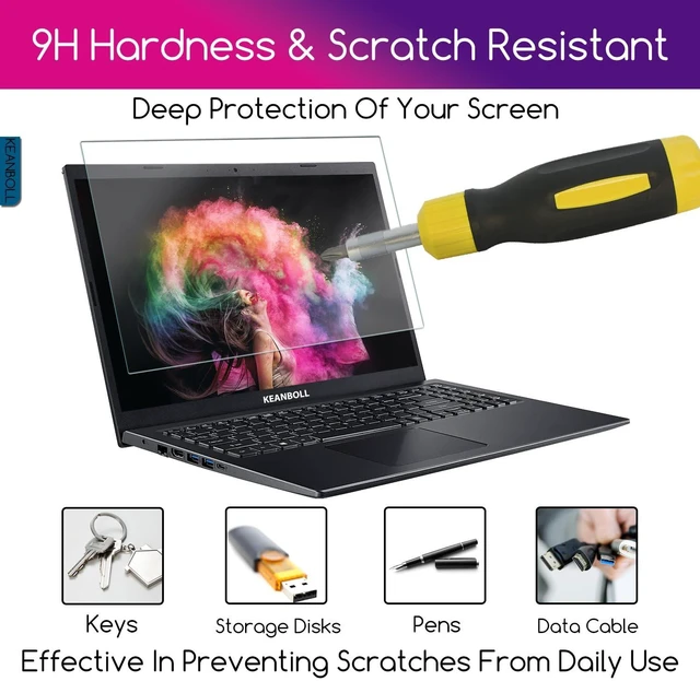 Alt view image 5 of 5 - 2-Pack Tempered Glass Screen Protector for 2025 New Dell 15 (DC15250/DC15255), Dell Pro 15 Essential (PV15250/PV15255), Dell Inspiron 15 3530 Laptops 15.6-Inch, Ultra Clear, 9H Hardness, Anti