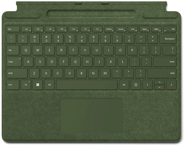 Main image of Microsoft Surface Pro Signature Keyboard, Backlit Keys and Large Trackpad, Durable and Smooth Alcantara Material, Forest Colour