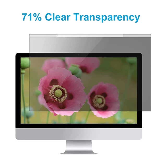 Alt view image 5 of 5 - MOSISO Computer Privacy Screen Filter, Hanging Acrylic Screen Protector