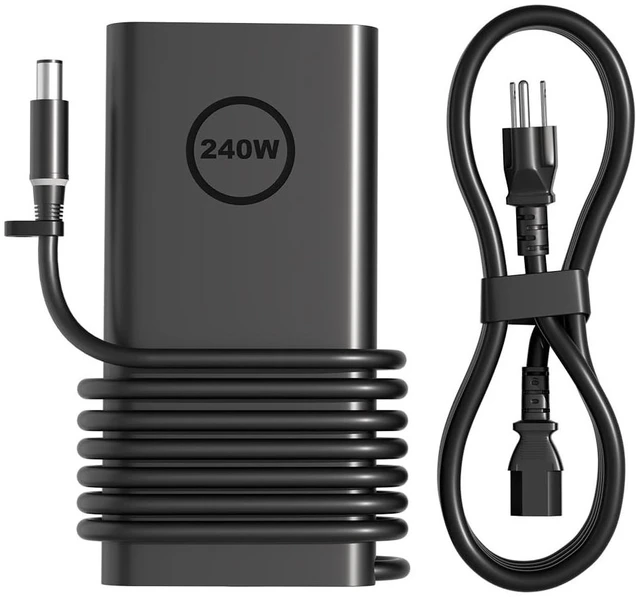 Main image of HSXIRQA New 240W Gan Slim Style AC Charger for Dell Alienware x17 x16 x15 M17 M17x M15 M14x 17 15 Precision 7780 7770 7670 7680 7550 7560 G16 G15 G7 G5 5521 5535 5530 7620 Gaming Laptop LA240PM200