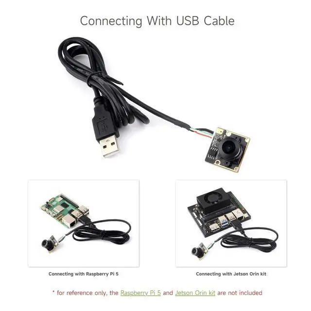 Alt view image 4 of 5 - waveshare IMX335 5MP USB Camera (B), Compatible with Raspberry Pi 5 and Jetson Orin kit, 2K Video Recording, Better Sensitivity in Low-Light Condition, Wide Dynamic Range