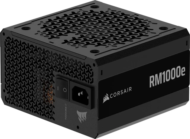 Main image of CORSAIR RM1000e ATX 3.1 PCIe 5.1 Ready Fully Modular 1000W Power Supply 12V-2x6 Cable Included, Cybenetics Gold Efficiency, 105C-Rated Capacitors, Modern Standby Mode Black