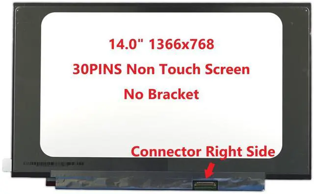 Alt view image 2 of 5 - Fullcom New Replacement Screen 14.0 Inch NT140WHM-N49 HD 1366x768 30 Pin Matte Compatible with NT140WHM-N49 V8.0 V8.1 V8.2 for Laptop/Display/Screen/LCD Application