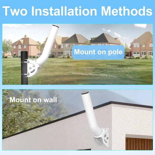 Alt view image 3 of 5 - Universal Wireless Bridge Mount, 11" J Pole & Wall-Mounted Mounting Bracket for Outdoor Access Point CPE, TV Antenna, Weather Station, Signal/WiFi Extender, 4Pack