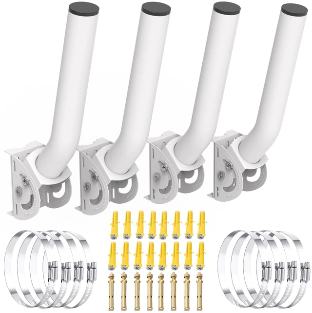 Main image of Universal Wireless Bridge Mount, 11" J Pole & Wall-Mounted Mounting Bracket for Outdoor Access Point CPE, TV Antenna, Weather Station, Signal/WiFi Extender, 4Pack