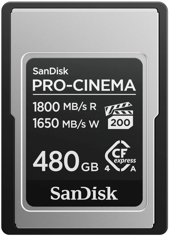 Main image of SANDISK 480GB PRO-Cinema CFexpress Type A, Up to 1800MB/s Read Speeds