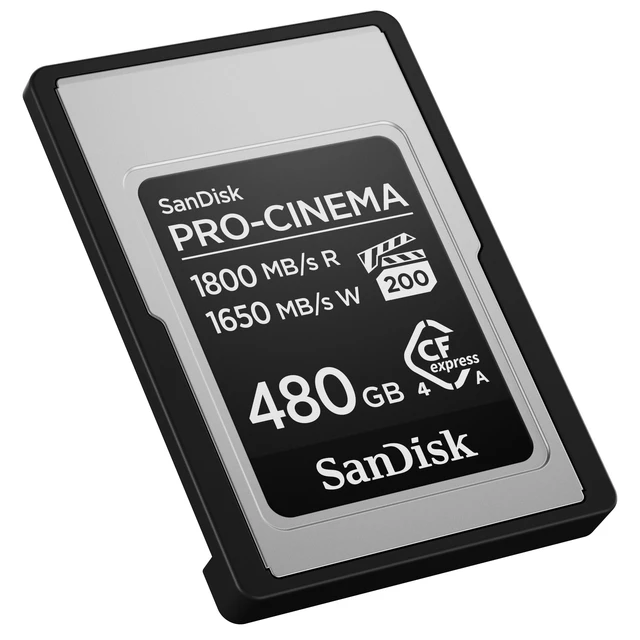 Alt view image 3 of 3 - SANDISK 480GB PRO-Cinema CFexpress Type A, Up to 1800MB/s Read Speeds