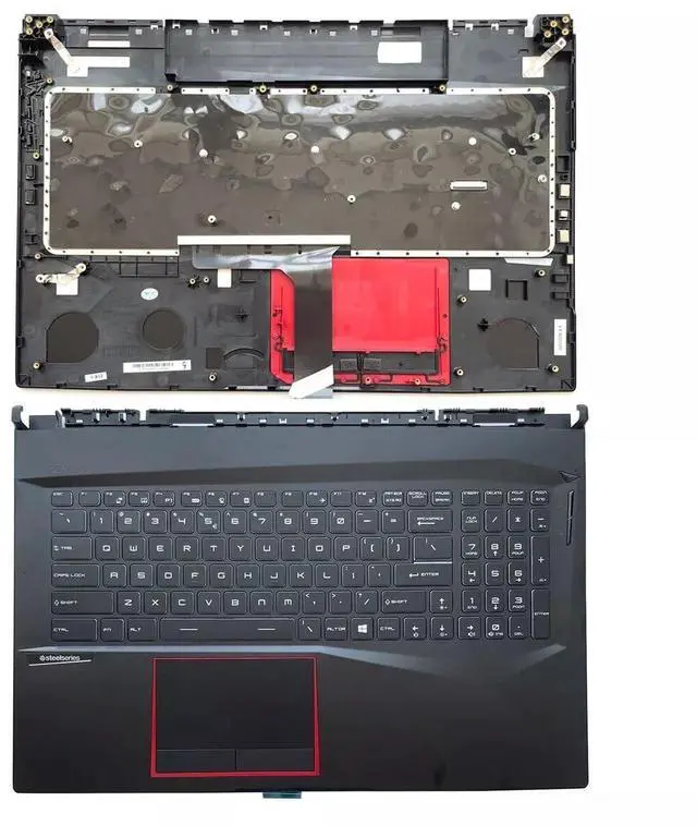 Alt view image 3 of 5 - Wzqrps New Replacement for MSI GE75 Raider 8RE 9SE 10SF MS-17E2 MS-17E9 Laptop Upper Case Palmrest Per-Key RGB Backlit Keyboard No Touchpad Assembly Part S1N3EUS2B2SA