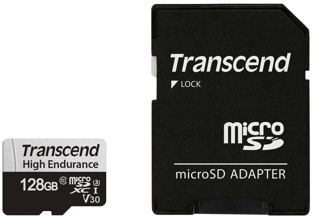 Main image of Transcend 128GB USD350V High Endurance microSD Card, 100MB/s, U3, C10, V30