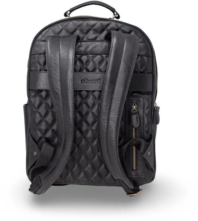 Alt view image 3 of 5 - ROMFRE Premium Leather Backpack Bag For Men ^^ Full Grain 100% Leather Backpack (Black, Large)