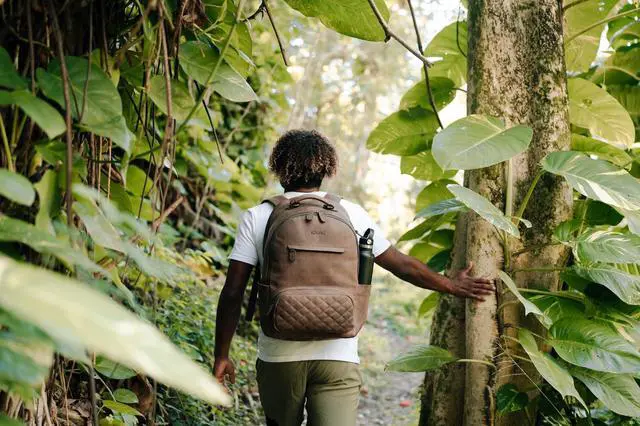 Alt view image 4 of 5 - ROMFRE Premium Leather Backpack Bag For Men ^^ Full Grain 100% Leather Backpack (Black, Large)