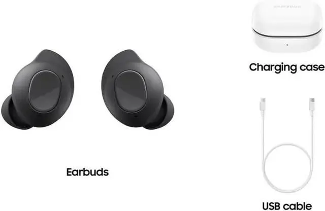 Alt view image 4 of 4 - Samsung Galaxy Buds Fan Edition(FE) SM-R400, Active Noise-Cancelling, Wireless Bluetooth v5.2 Earbuds, Android 8.0 and Up - (Graphite)