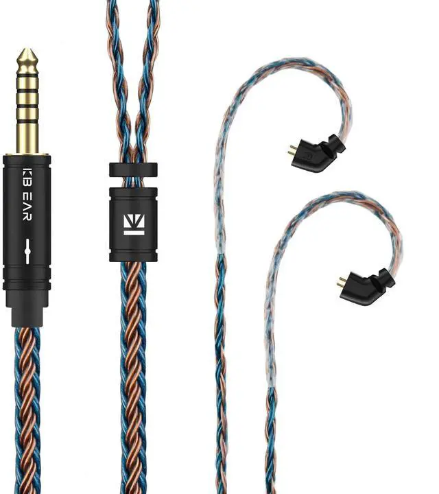 Alt view image 2 of 5 - KBEAR ST16 Plus 2 Meter Detachable IEM Cable 16 Core 5N OCC Silver-Plated Long in-Ear Earphone Cable for HD414 HD650 HD600 Tin Audio T2 T2 PRO T3 T5 Westone TFZ Kinera Shozy Simgot (TFZ 4.4MM)